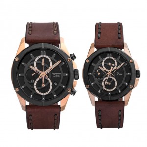 Alexandre Christie AC 6589 Rosegold Brown Couple